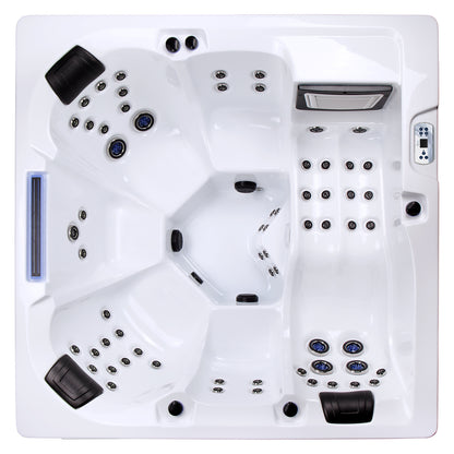Wellis Wibe Waterworld Deluxe 6 places Ice White — vue de dessus
