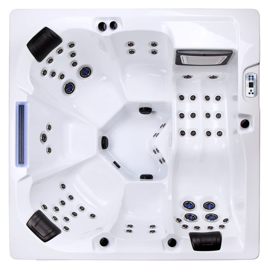 Wellis Wibe Waterworld Deluxe 6 places Ice White — vue de dessus
