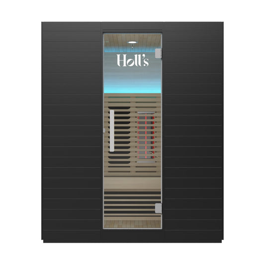 Sauna traditionnel et infrarouge en Hemlock – Holl's Symbioz Hybrid 160