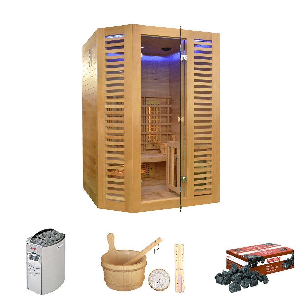 Holl's Venetian Hybride – Sauna infrarouge et traditionnel 2-3 places